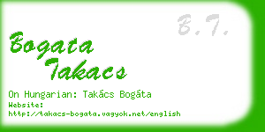 bogata takacs business card